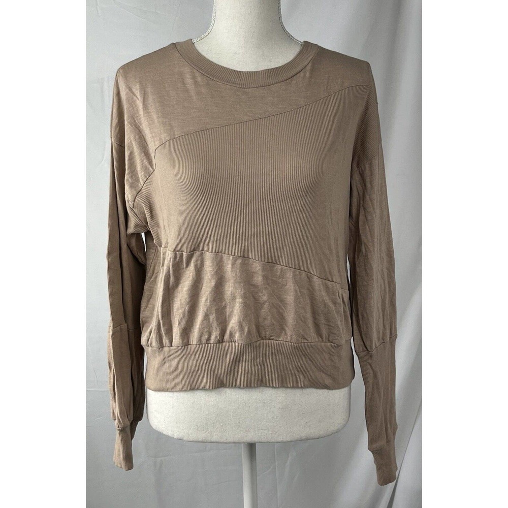 bohme Taupe Long Sleeve Pullover Top